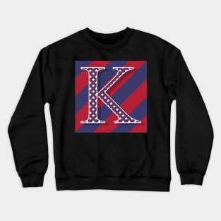 Old Glory Letter K Crewneck Sweatshirt